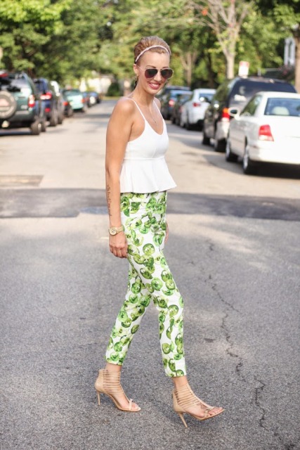 Cool fruit print trousers