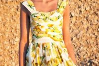 Lemon print retro styled dress