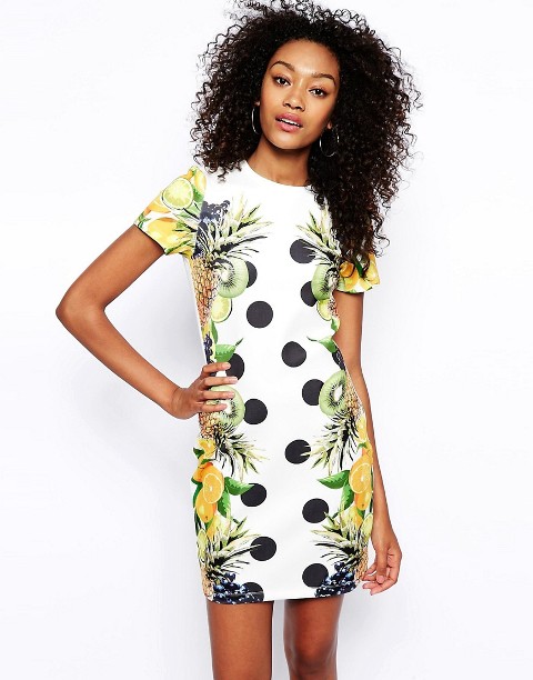 Stylish fruit print dress