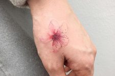 03 cherry blossom hand tattoo