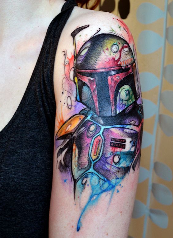 watercolor Stromtrooper on an arm
