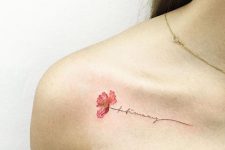 10 subtle collar single flower tattoo