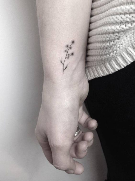 delicate flower on a wrist