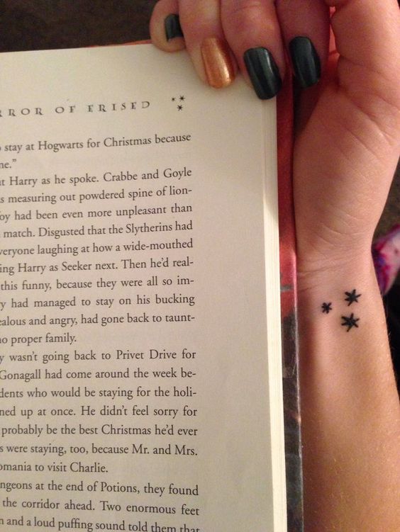 tiny stars on a wrist