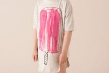 16 ice cream loose dress with black sneakers