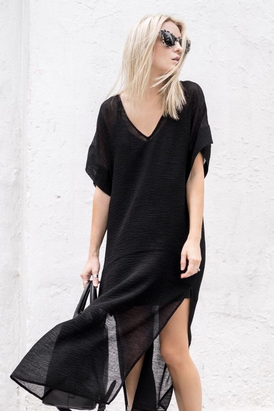 sheer black maxi dress