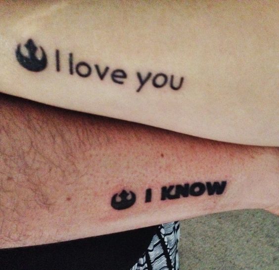20 matching couple’s arm tattoo