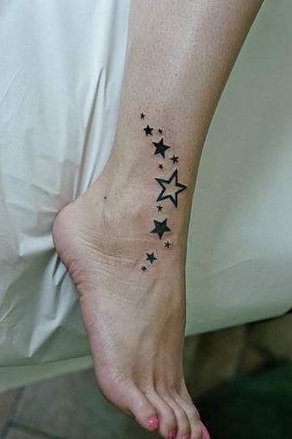 stars leg tattoo