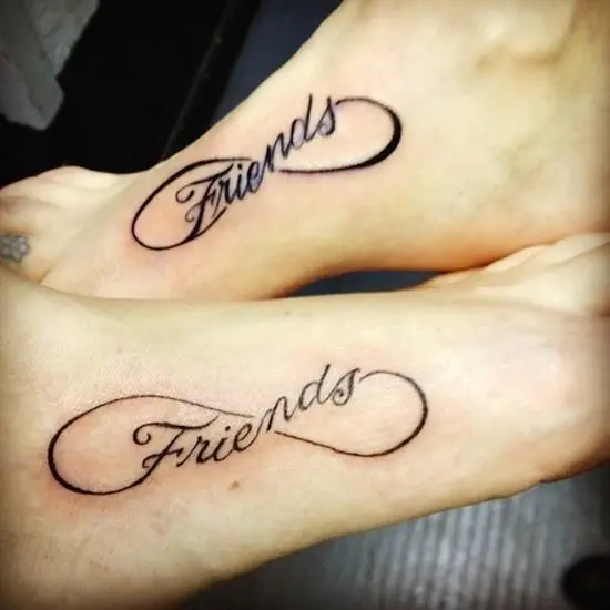 friends tattoos for feet