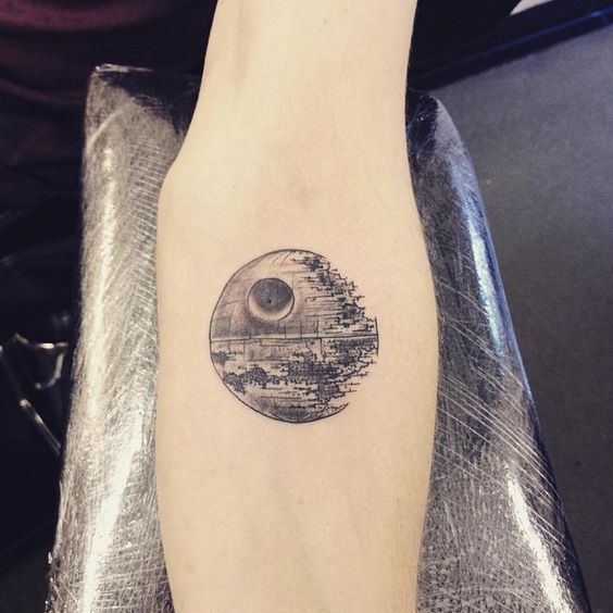 28 Death Star arm tattoo