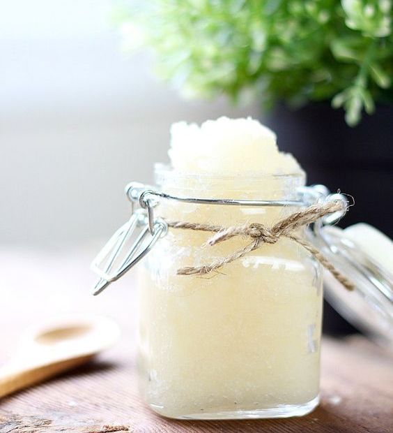 vanilla lavender scrub with coconut oil not only exfoliates but also hydrates