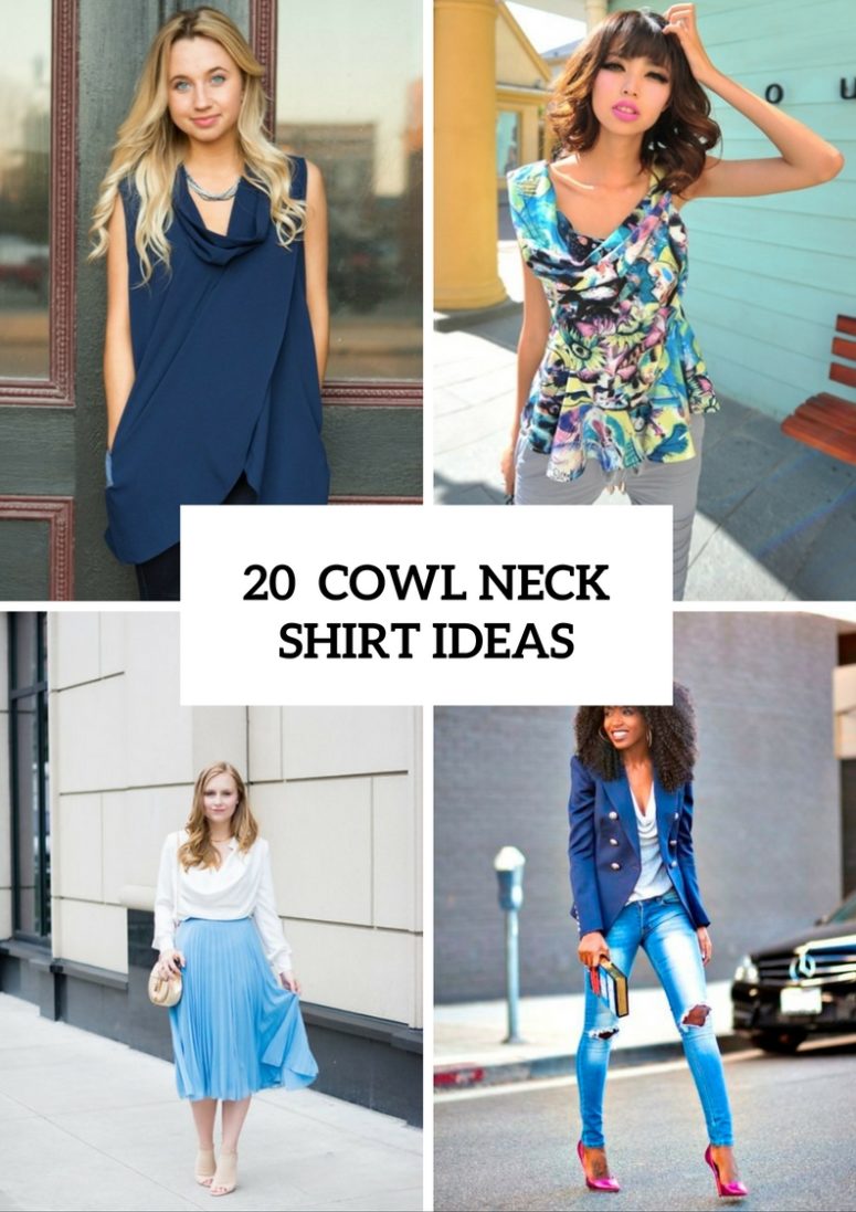 20 Feminine Cowl Neck Shirt Ideas