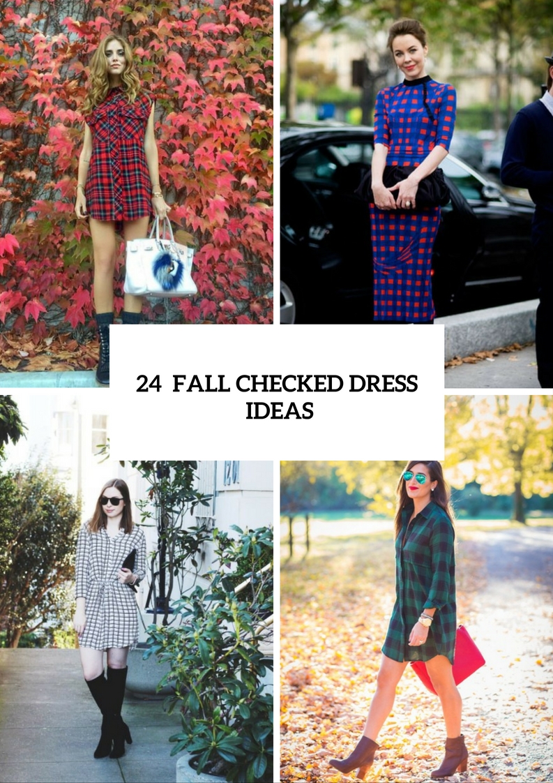 Stylish And Cozy Checked Dress Ideas For This Fall