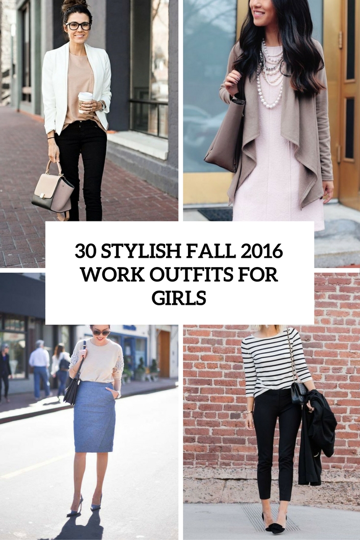stylish fall 2016 work outfits for girls cover