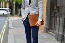 grey jacket office outfit