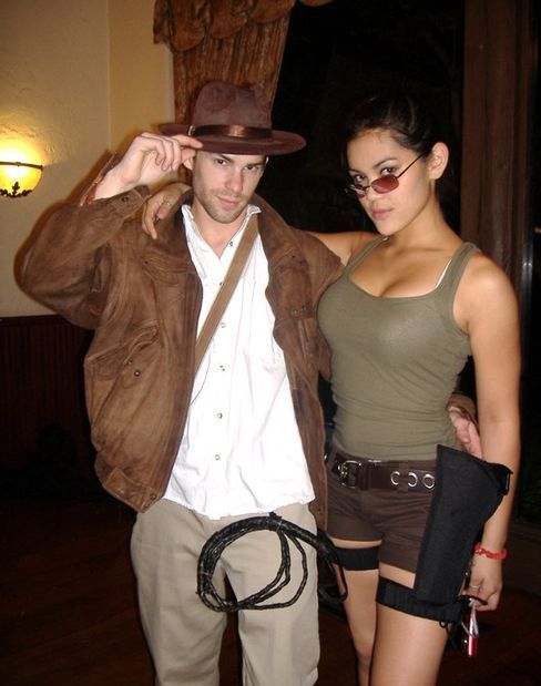 Lara Croft and Indiana Jones couple look