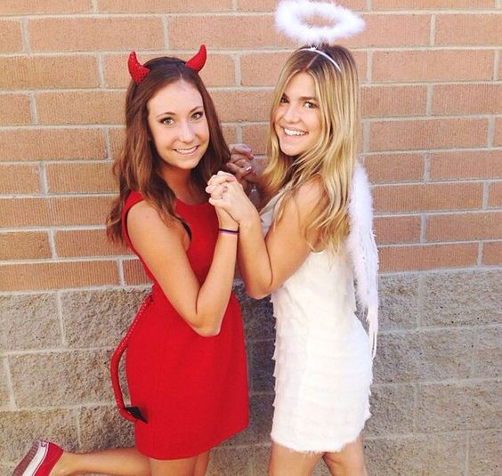angel and devil costumes for a couple