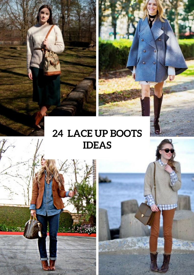 Cool Ideas To Wear Lace Up Boots This Fall