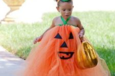 24 pumpkin tutu costume for those who lvoe bold colors