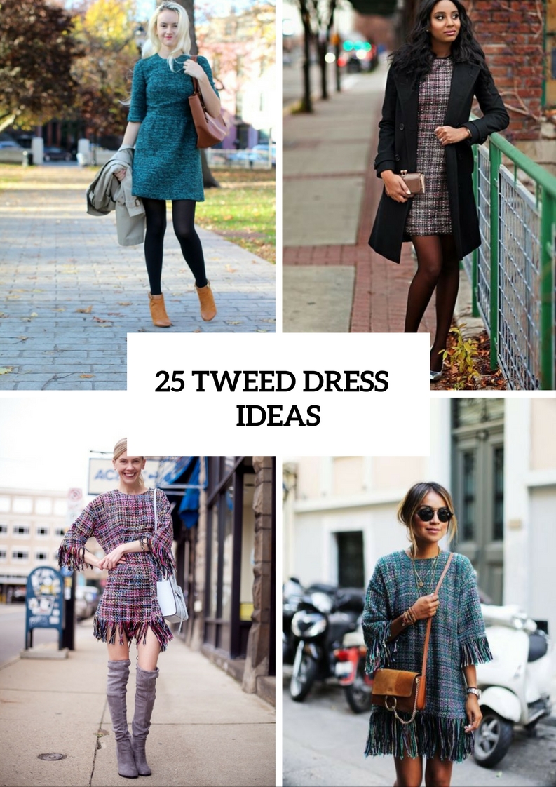 Stylish Ideas To Wear Tweed Dresses