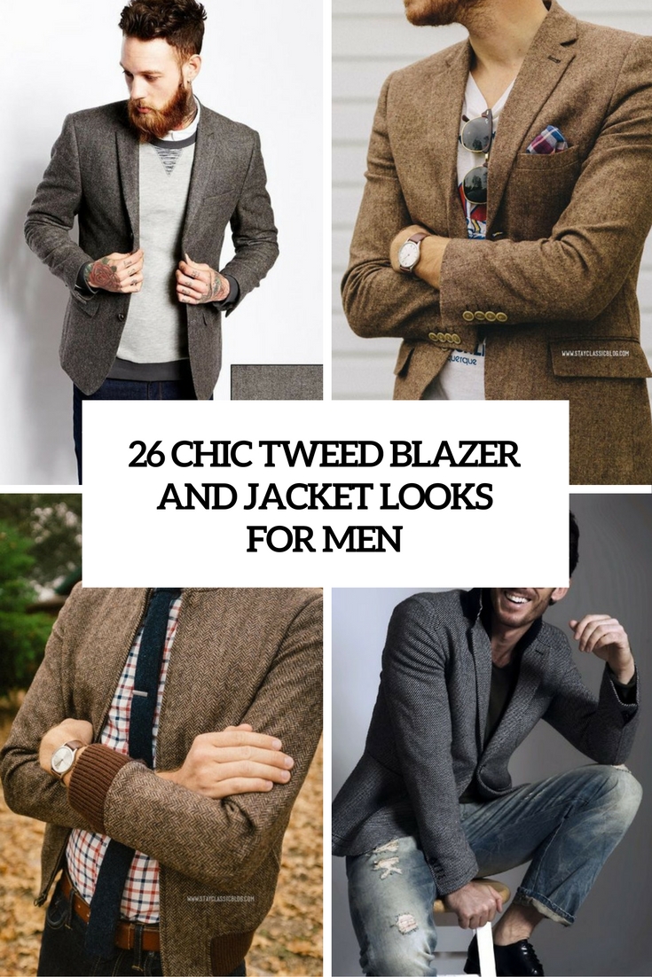 chic tweed blazer and jacket looks for men