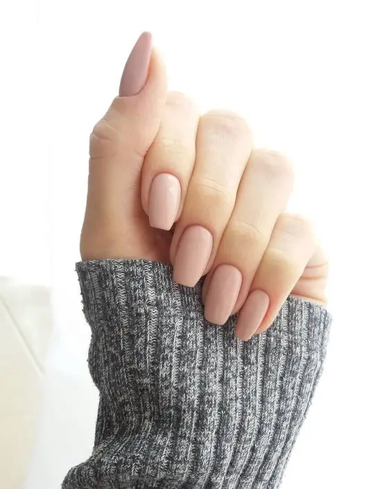 nude matte nails are perfect for every occasion