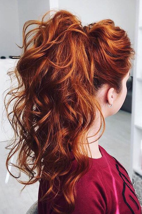 fiery copper hair with lowlights