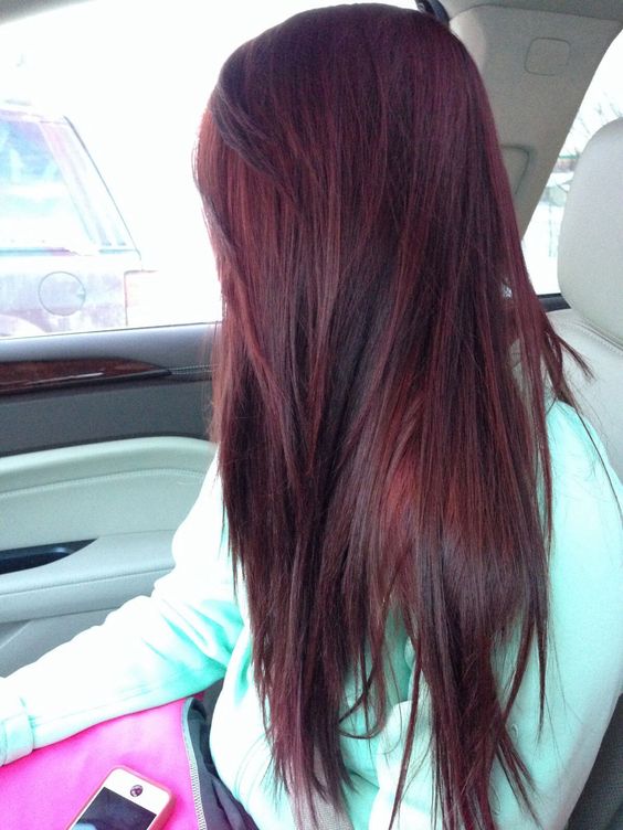 black cherry hair with black lowlights