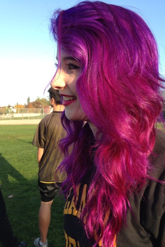 purple to pink balayage hair