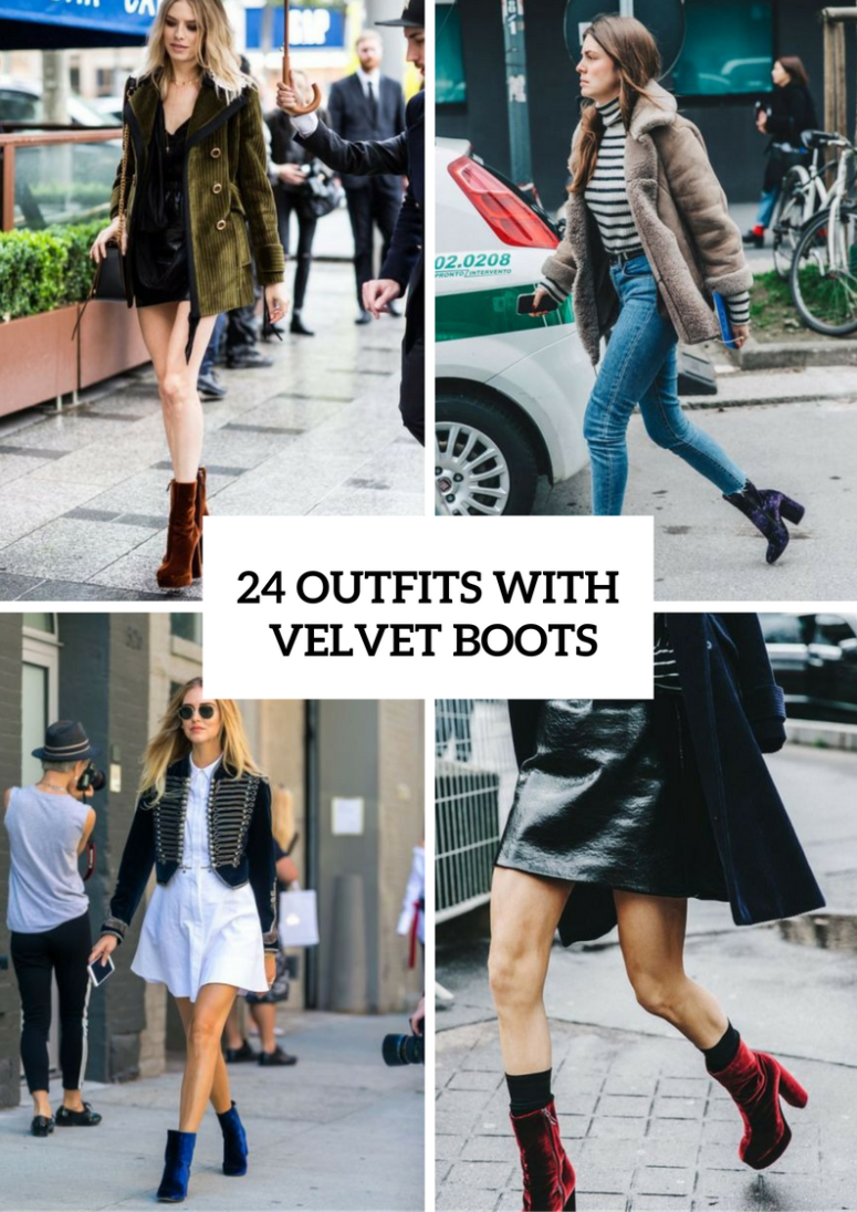 Awesome Outfits With Velvet Boots