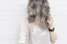 24 ombre grey hair from darker shades to lighter ones