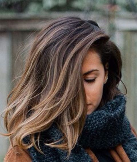 ombre brown hair from darker to lighter shades