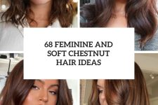 68 Feminine And Soft Chestnut Hair Ideas cover