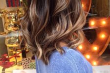 brown hair with caramel highlights
