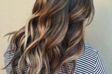 dark brown hair with honey and light brown highlights