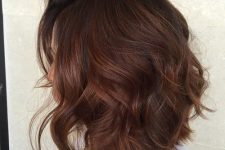 shoulder-length chestnut brown hair with waves and a lot of volume is a cool and catchy idea, it will great in the fall