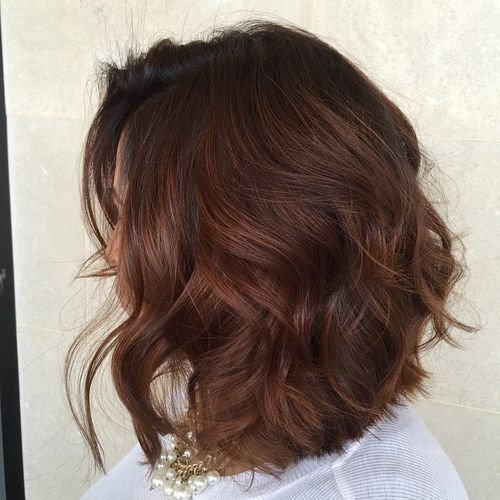 Shoulder length chestnut brown hair with waves and a lot of volume is a cool and catchy idea, it will great in the fall