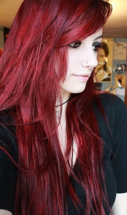 beautiful long red hair