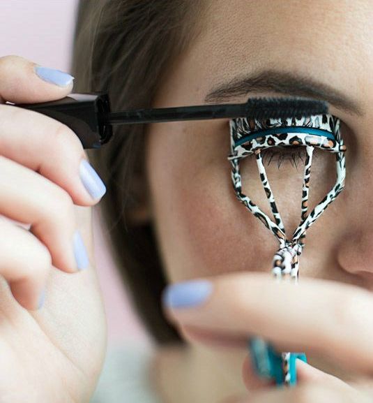 curl your lashes or use a mascara to open your eyes fast
