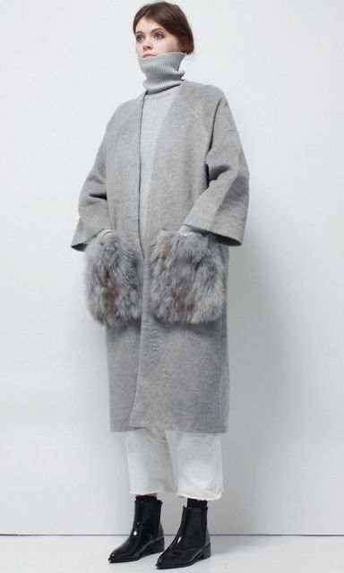 24 Fur Pocket Coat Outfits For, Wool Coat With Fur Pockets