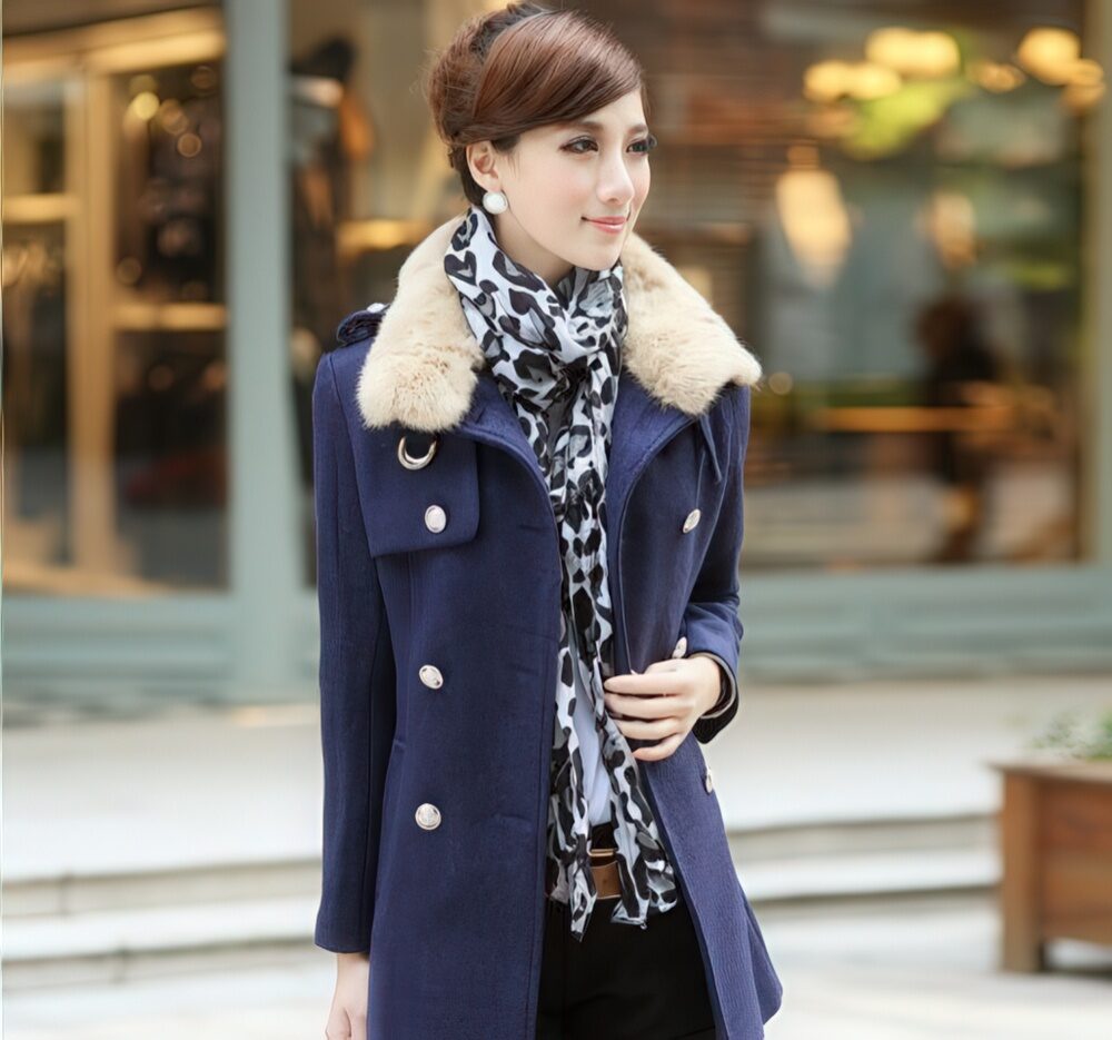 Collar skirted outlet coat