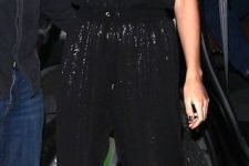 13 black jumpsuit with sequins looks awesome