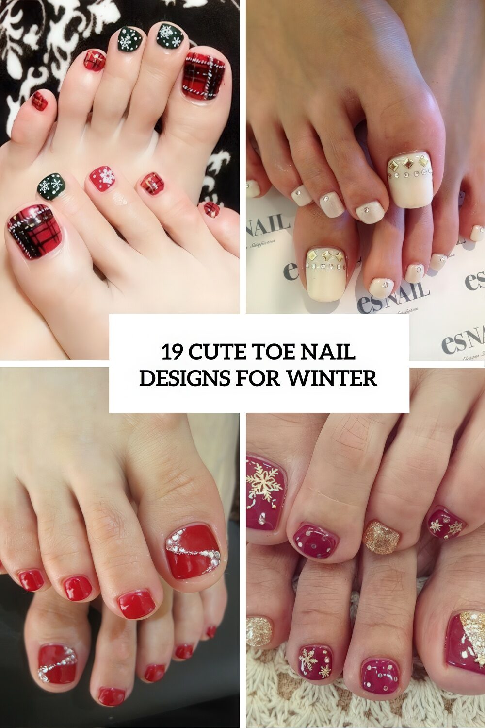 cute toe nail deisgns for winter cover