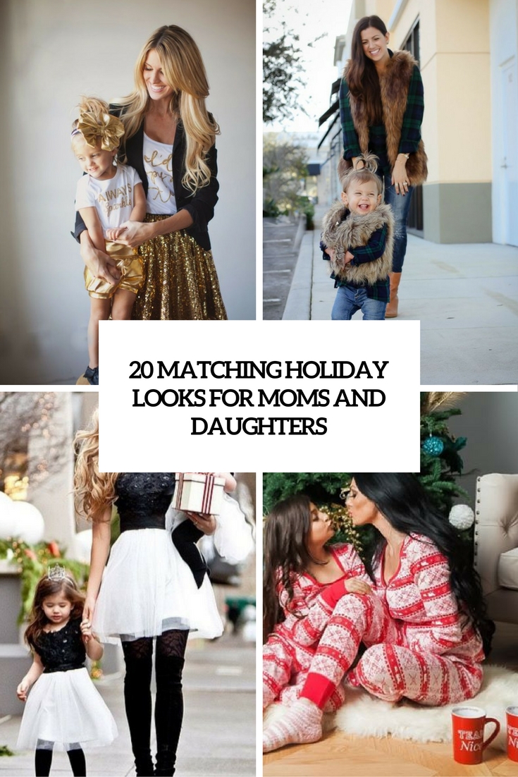 20 Matching Holiday Looks For Moms And Daughters