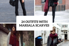 24 Outfits With Marsala Scarves For Ladies