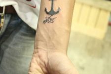 Anchor with words tattoo design