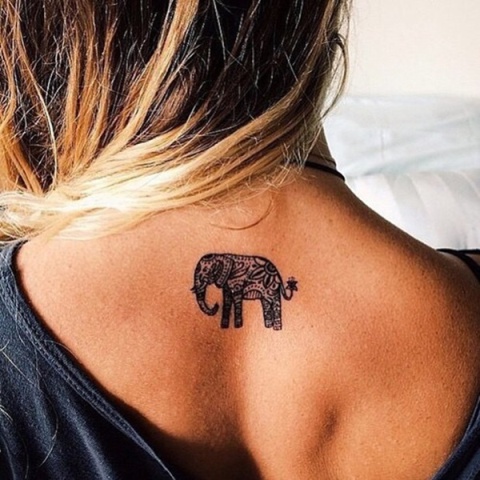 Girl and Elephant tattoo by Angelique Grimm | Post 21394