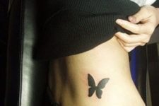 Black butterfly on the side