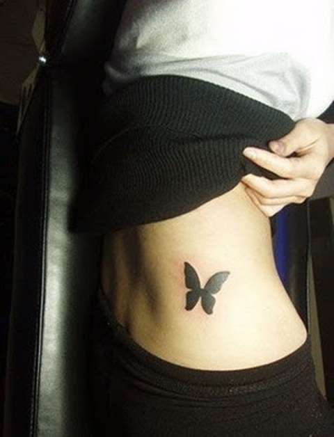 Black butterfly on the side