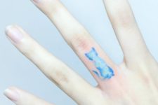 Blue cat tattoo design